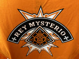 WWE Men's Rey Mysterio Wrestling Orange Short Sleeve Shirt Size Large