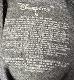 Disney Store Women's Minnie Mouse Glitter Bow Gray Short Sleeve Shirt Size M