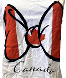 Disney Store Women's Minnie Mouse Canadian Flag Bow White Shirt Size Medium