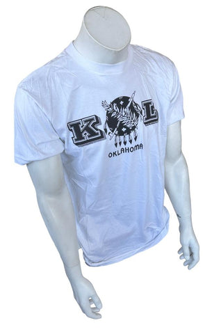 Kings of Leon Men's Oklahoma Tour 2011 White Short Sleeve Shirt Size Large