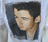 Anvil Unisex Nick Jonas Tour 2011 White Short Sleeve Shirt Size Large