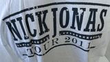 Anvil Unisex Nick Jonas Tour 2011 White Short Sleeve Shirt Size Large