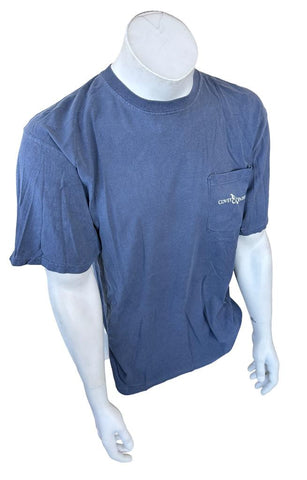 Comfort Colors Men's Covey & Paddle Duck Hunting Blue Breast Pocket Shirt Large