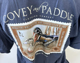 Comfort Colors Men's Covey & Paddle Duck Hunting Blue Breast Pocket Shirt Large