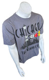 Disney Men's Mickey Mouse Chicago Windy City Gray Short Sleeve Shirt Size Medium