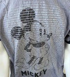 Disney Men's Mickey Mouse Gray Short Sleeve Shirt Size Large