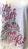 Disney Store Women's Princess My Castle My Rules Glitter White Shirt Size Medium