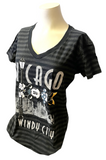 Disney Store Women's Minnie Mouse Chicago The Windy City Glitter Shirt Size M