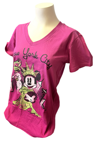 Disney Store Women's Minnie Mouse Statue Of Liberty New York City Shirt Size M