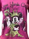 Disney Store Women's Minnie Mouse Statue Of Liberty New York City Shirt Size M