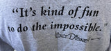 Disney Men's Mickey Mouse Walt Disney Studios Gray Short Sleeve Shirt Medium