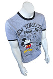 Disney Men's Mickey Mouse New York City Gray Short Sleeve Shirt Medium