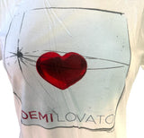 Next Level Women's Demi Lovato White Short Sleeve Graphic Shirt Size Large