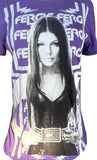 American Apparel Women's Fergie Purple Short Sleeve Graphic Shirt Size Large