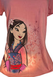 Disney Store Women's Mulan Pink Graphic Short Sleeve Shirt Size Medium