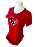 Nike Women's Houston Texans Slim Fit Red Short Sleeve Shirt Size Small