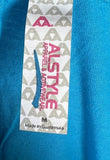 Alstyle Women's Grateful Dead Turtle Graphic Short Sleeve Teal Shirt Size Medium