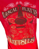 Tultex Women's Rascal Flatts Flattsfest Red Short Sleeve Graphic Shirt Size L