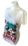 Disney Store Women's Mickey & Minnie Mouse Hawaii White Shirt Size Medium