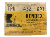 Lot of (5) Kennametal Kendex TPU432 K21 Indexable Inserts