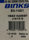 Binks 83-1421 Head Gasket 10/15 Gallon Made In USA