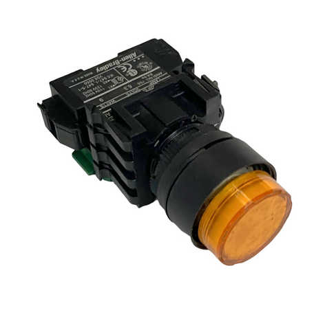 Allen-Bradley 800E-4T5 Push Button Switch Orange 110/120 VAC Series A
