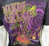 Hard Rock Cafe Men's Mardi Gras Orlando Black Short Sleeve Shirt Size Large