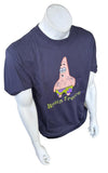 Anvil Men's Sponge Bob Patrick Brain Freeze Navy Short Sleeve Shirt Size Large