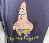 Anvil Men's Sponge Bob Patrick Brain Freeze Navy Short Sleeve Shirt Size Large