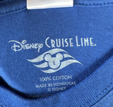 Disney Men's Cruise Line New York Bahamas 2012 Blue Short Sleeve Shirt Large