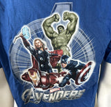 Disney Men's Marvel The Avengers Blue Short Sleeve Shirt Size Medium