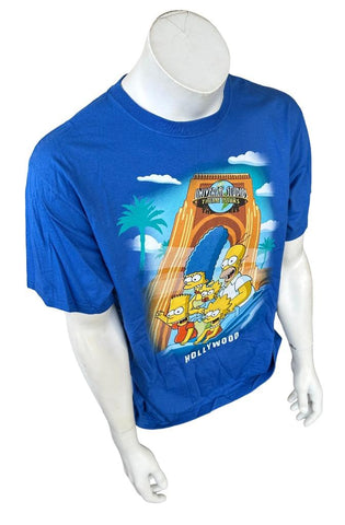 Anvil Men's Universal Studios Hollywood Simpsons Blue Shirt Size Large