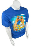 Anvil Men's Universal Studios Florida Simpsons Blue Shirt Size Large