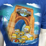 Anvil Men's Universal Studios Florida Simpsons Blue Shirt Size Large
