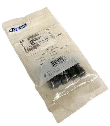 Pack of (5) Tramec Sloan S762PMT-6 3/8" Tube Composite Straight Union