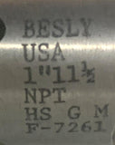 Besly 1-11"-1/2 NPT HS G M Straight Flute Tap F 7261