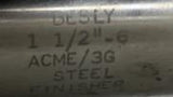 Besly 1"-1/2"-6 ACME/3G Steel Finisher Straight Flute Tap