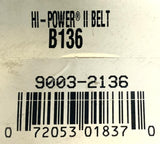 Gates B136 HI-Power II V Belt 90032136