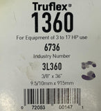 Gates 1360 Truflex V-Belt 3L360
