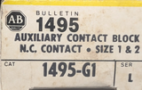 Allen-Bradley 1495-G1 Auxiliary Contact Block Series L 1 & 2 Size 600VAC