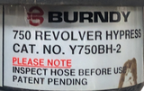 Burndy Y750BH-2 750 Revolver Hypress Crimping Tool W/ Carrying Case
