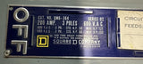 Square D QMB-364 Fusible Panelboard Switch Series 200A D2 3 Pole 600VAC
