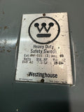 Westinghouse JHF-322 Heavy Duty Disconnect Safety Switch 240V 80A