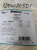 Pack of (1000) Panduit PLP2S-M Locking Push Mount Cable Tie Natural Nylon 7.9"L