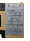 Allen-Bradley 700-PK400A1 Industrial AC Relay Series B 600 VAC 10 AMP 50-60 HZ
