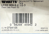 Watts LFRK 909-S 2 1/2-3 Check Seat Repair Kit Lead Free