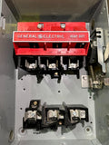 General Electric TH3361 Fusible Heavy Duty Safety Switch 600VAC 30A 3Pole NEMA 1