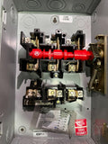 General Electric TG4322 Fusible Heavy Duty Safety Switch 240VAC 60A 3Pole NEMA 1