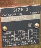 Allen-Bradley 712-CAB43 Combination Motor Starter Disconnect Switch 3 Ph Ser. N