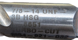 Besly 7/8"-14 UNF Spiral Flute Tap 4 Flute Turbo-Cut 3B HSG L-8651 M54-921-032